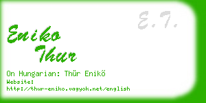 eniko thur business card